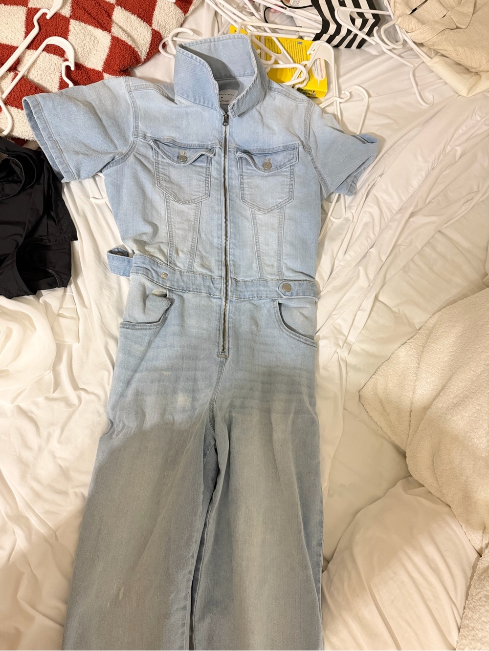 Light Wash Denim Jumpsuit - Women Jeans